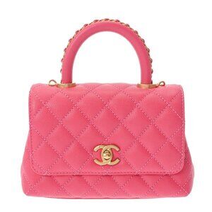 CHANEL Matrasse Top handle XXS 2WAY Pink hand bag